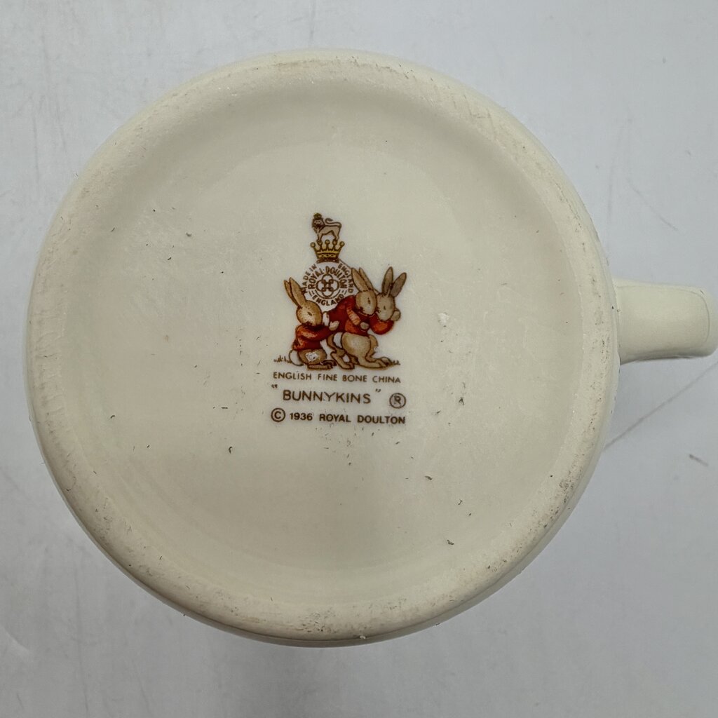 Set of 2 Vintage Royal Doulton Fine Bone China Bunnykins Children’s Mugs Made in England /cb