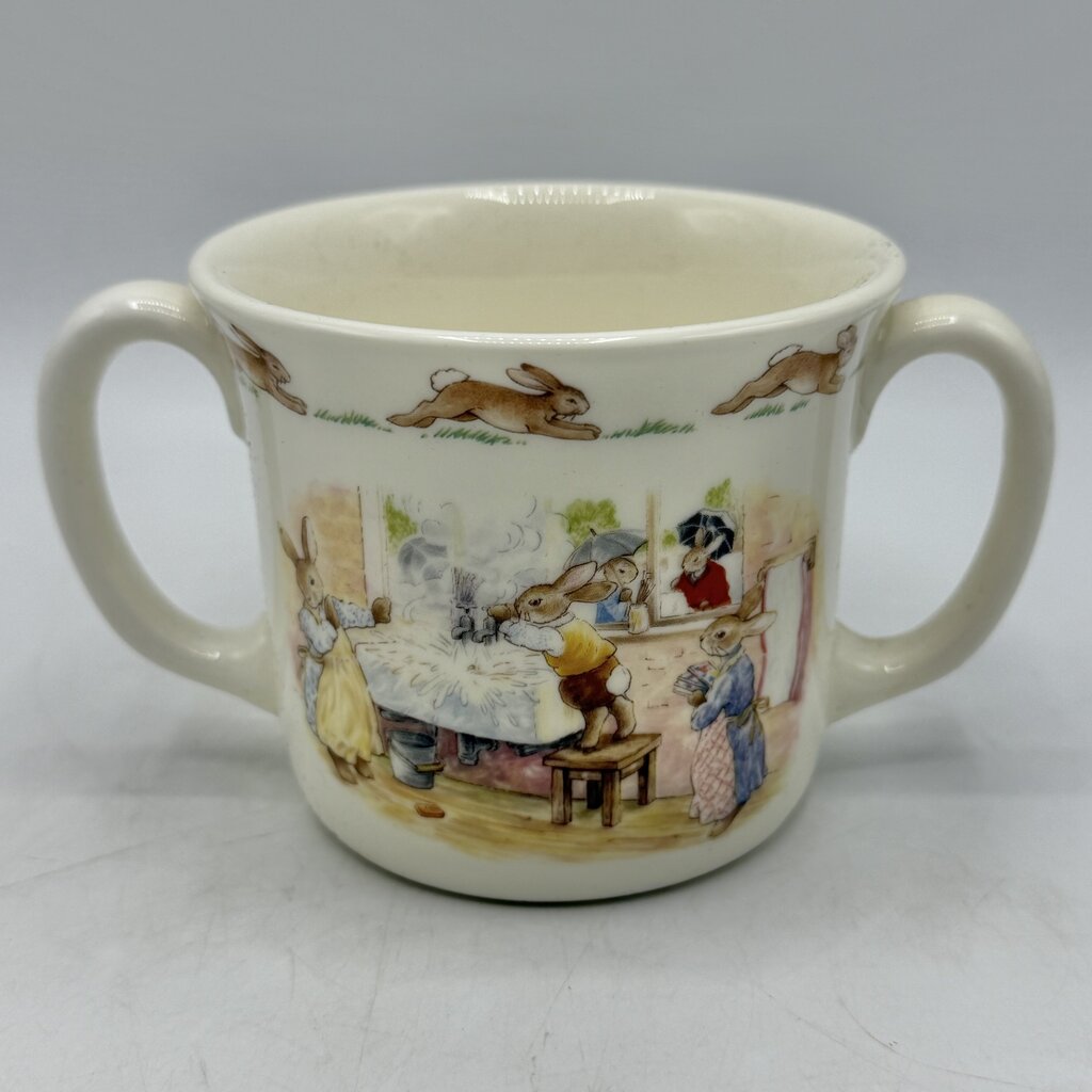 Set of 2 Vintage Royal Doulton Fine Bone China Bunnykins Children’s Mugs Made in England /cb