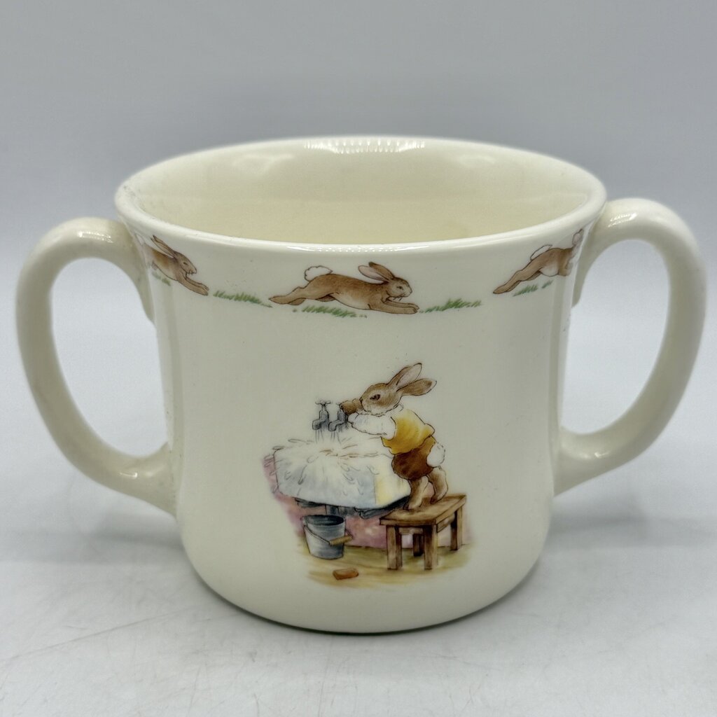 Set of 2 Vintage Royal Doulton Fine Bone China Bunnykins Children’s Mugs Made in England /cb