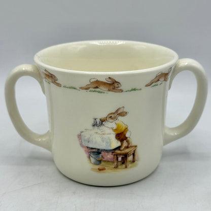 Set of 2 Vintage Royal Doulton Fine Bone China Bunnykins Children’s Mugs Made in England /cb