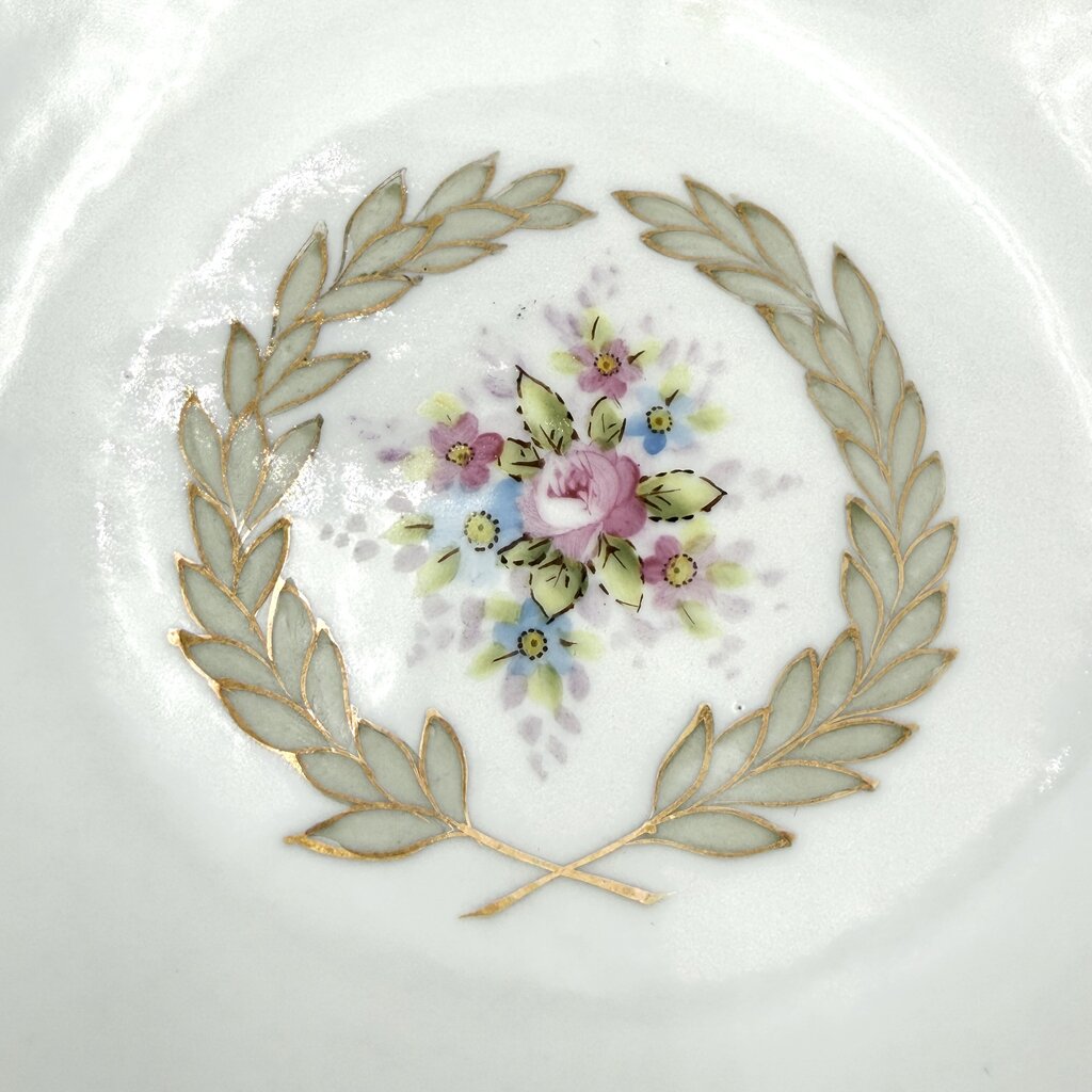 Antique Nippon Morimura Art Nouveau Wreath Bowl with Gold Luster Accents
