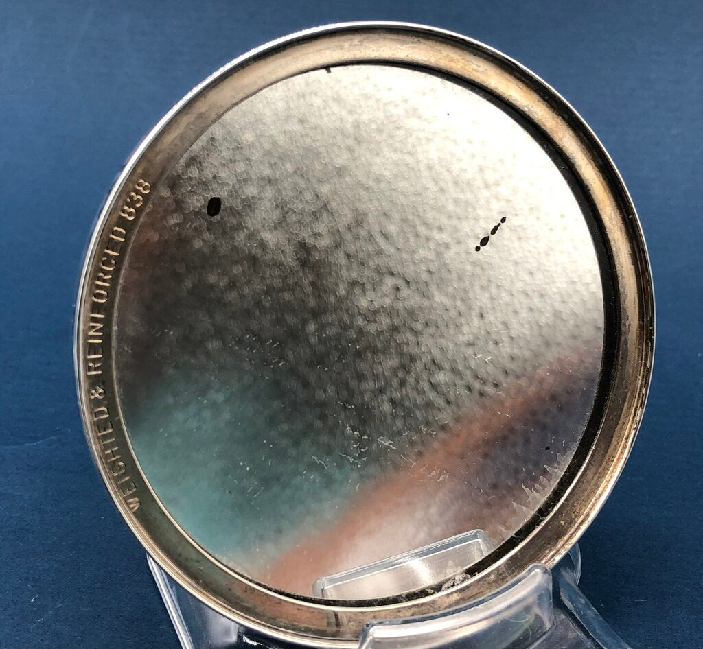 Vtg Towle Sterling Silver Mirrored Repoussé Vanity Jar Lid /b