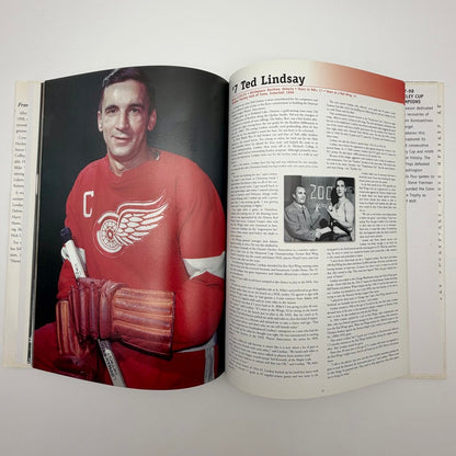 Detroit Red Wings Heroes of Hockeytown From A to Z by Paul Harris Signed by Mickey Redmond 1999 Hardcover Book /cb