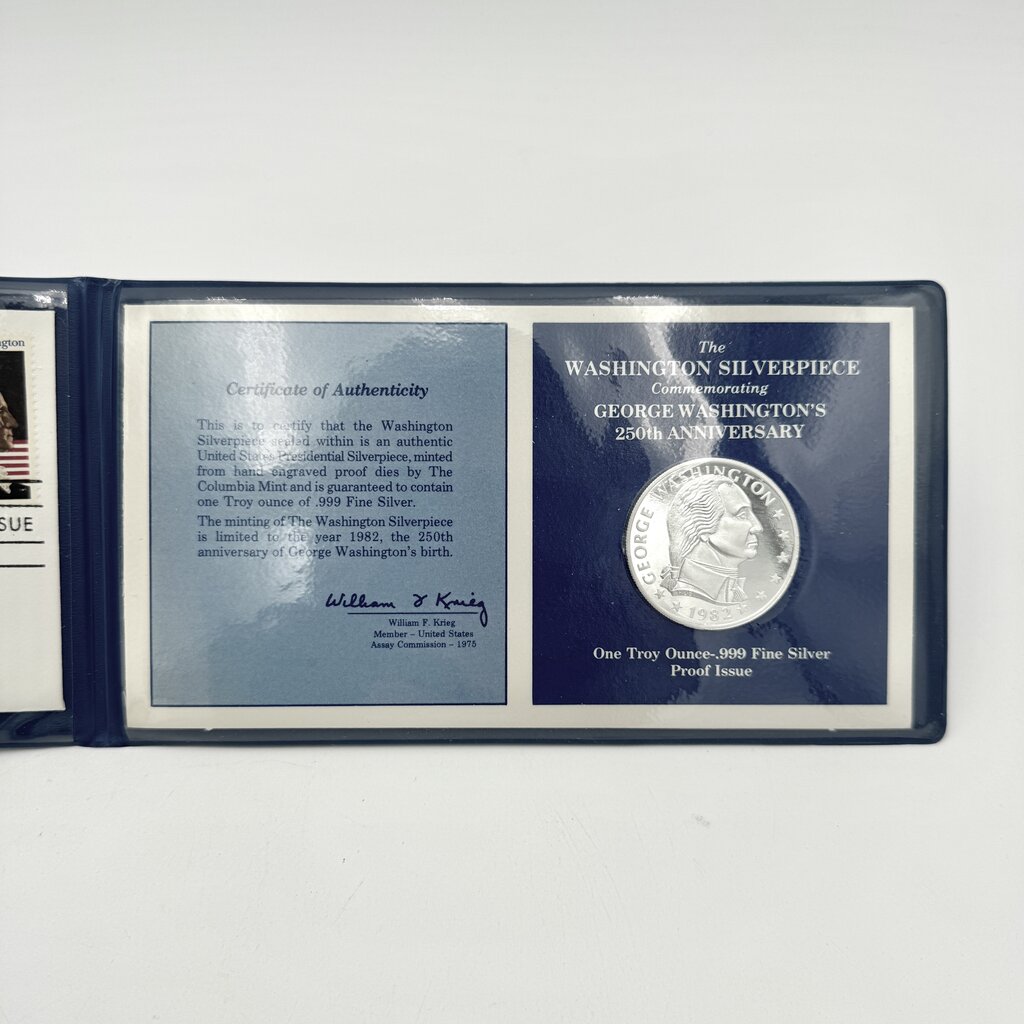 George Washington 250th Anniversary One Troy Ounce .999 Silver Proof