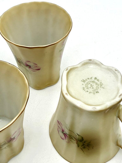 VTG Nippon Pink Dogwood 5 Pc Chocolate Pot Tea Set