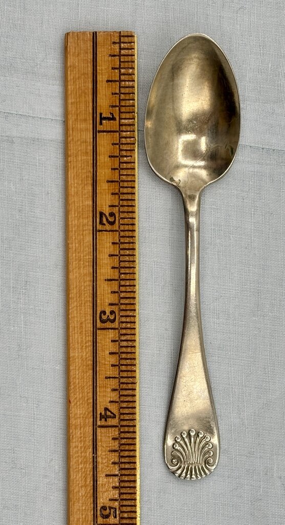 Set of 5 VTG. Brazil Silver Demitasse Spoons Shell Pattern /j