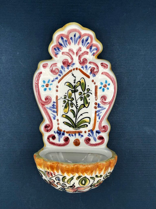 Portugal Ceramics De Coimbra Small Water Font /b