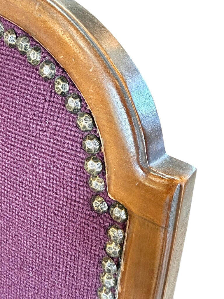 Purple Needle Point Floral Chair