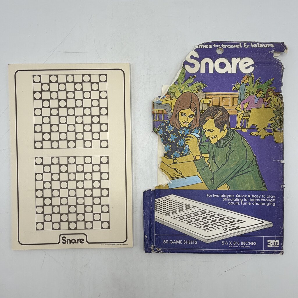 Vintage 1974 3M Paper Games For Travel & Leisure Lot of 4 Hex Hedron Snare Nab /cb