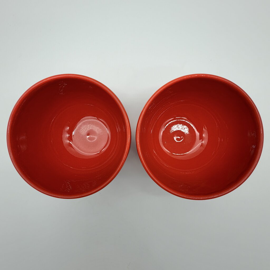 Waechtersbach Germany Red Christmas Tree Pieces - 10” Plate, 8” Plate, 2 Cereal Bowls & 4 Pc Hostess Set /cb