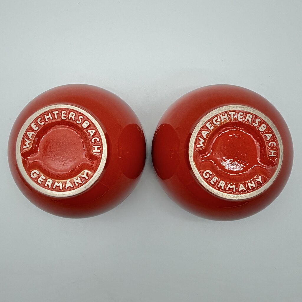 Waechtersbach Germany Red Christmas Tree Pieces - 10” Plate, 8” Plate, 2 Cereal Bowls & 4 Pc Hostess Set /cb