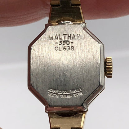 Vtg Waltham Ladies Quartz Watch/ Petite Fit /b