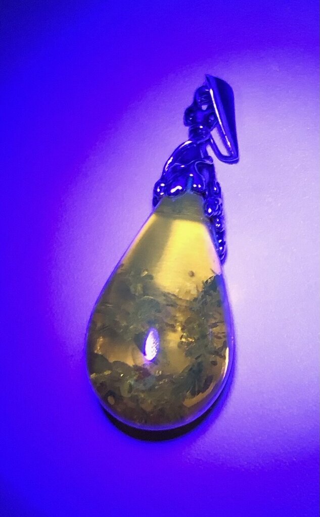 Heat Treated Honey Amber Pendant w/ Sterling Bail /b