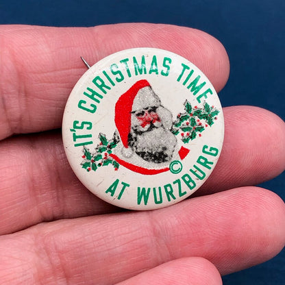 2 Vintage Santa Pinbacks/ Wurzburgs & Joe’s /b