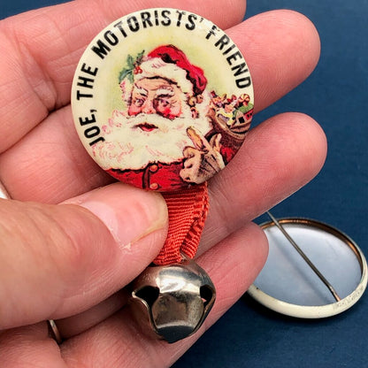 2 Vintage Santa Pinbacks/ Wurzburgs & Joe’s /b