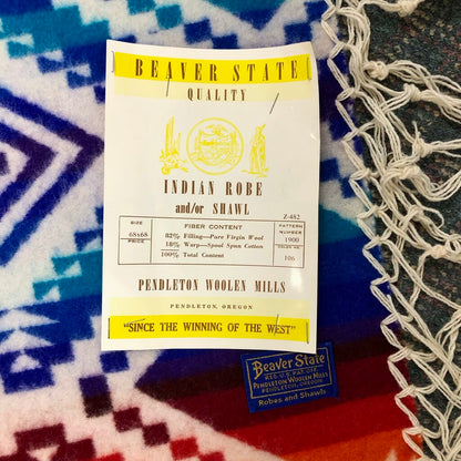 Pendleton Woolen Mills Beaver State Eagle Indian Robe/ Shawl /b