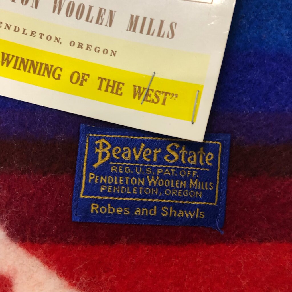 Pendleton Woolen Mills Beaver State Eagle Indian Robe/ Shawl /b