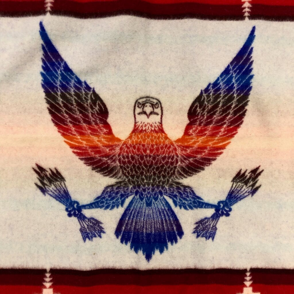 Pendleton Woolen Mills Beaver State Eagle Indian Robe/ Shawl /b