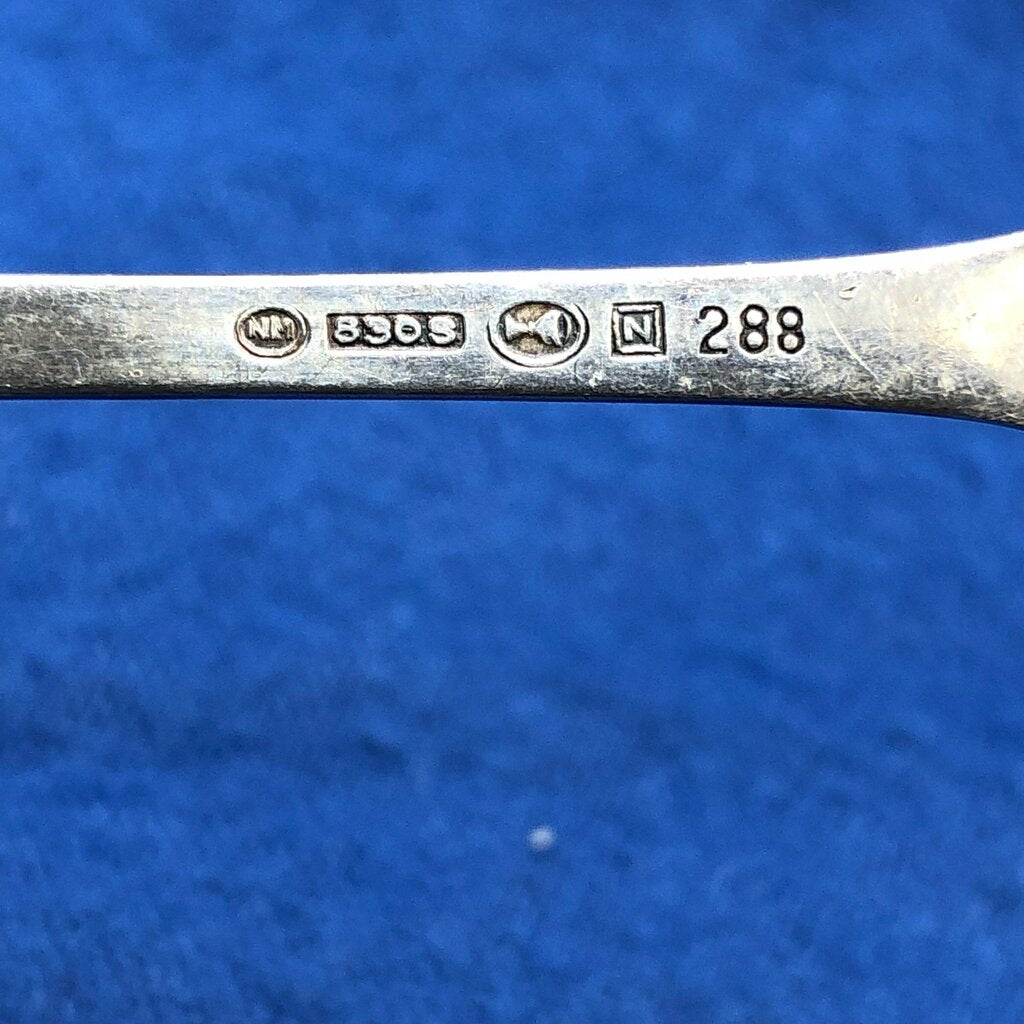 Sweden 830S Silver Th. Marthinsen Viking Rose Escargot/ Tapas Fork /b