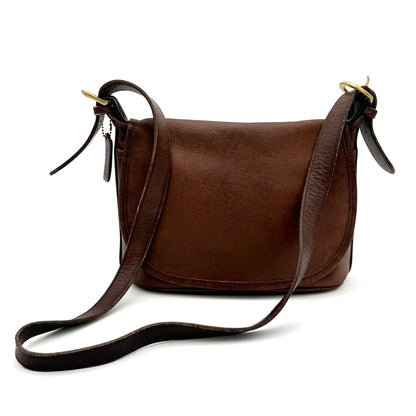 VTG Coach Flip Fletcher Dark Brown Crossbody Bag (HAS WEAR)