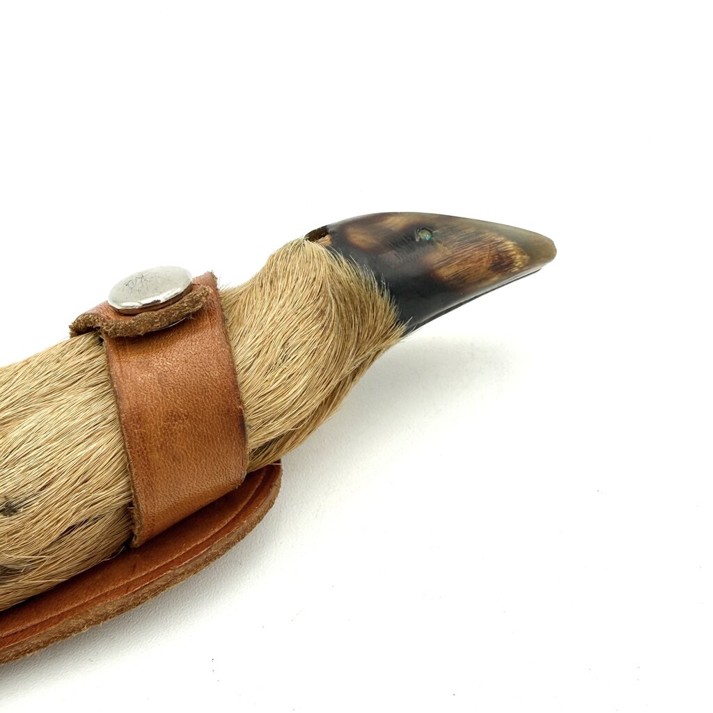 VTG Edge Mark Model 465 Deer Foot Hunting Knife with Leather Sheath