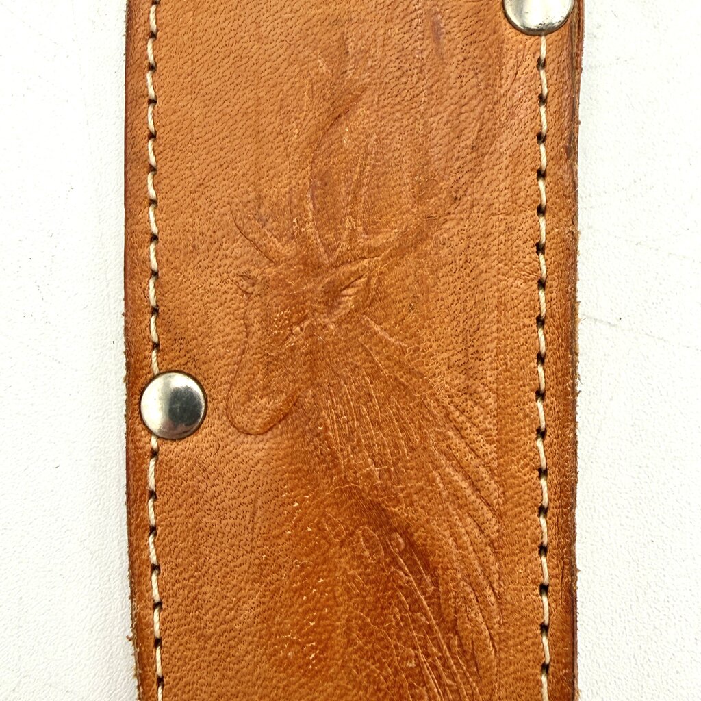 VTG Edge Mark Model 465 Deer Foot Hunting Knife with Leather Sheath