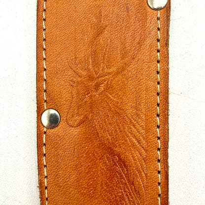 VTG Edge Mark Model 465 Deer Foot Hunting Knife with Leather Sheath