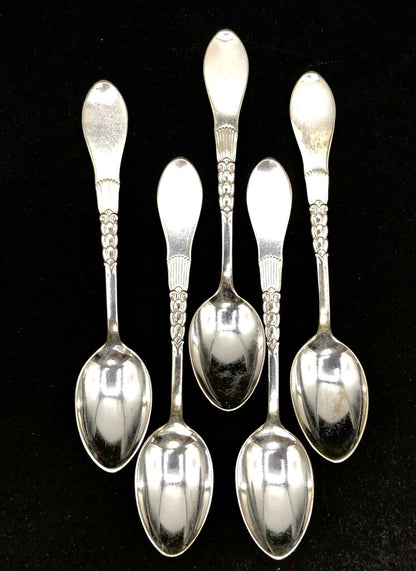 1920s Carl Cohn Danish Silver Plate Espresso Spoons /b