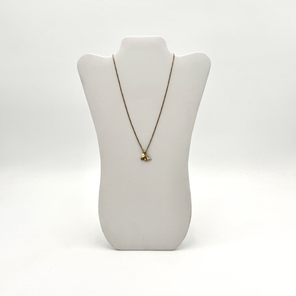 14k Gold Box Chain with Two 14k Sailboat Pendants and Fresh Water Pearl Pendant