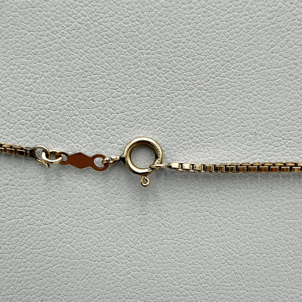 14k Gold Box Chain with Two 14k Sailboat Pendants and Fresh Water Pearl Pendant