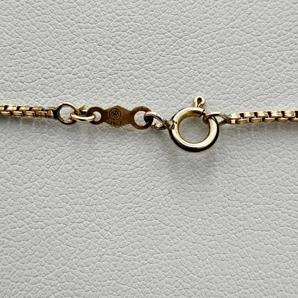 14k Gold Box Chain with Two 14k Sailboat Pendants and Fresh Water Pearl Pendant