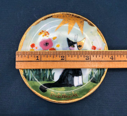 Vintage Goebel Rosina Wachtmeister “Giardino” Mini Cat Plate /b