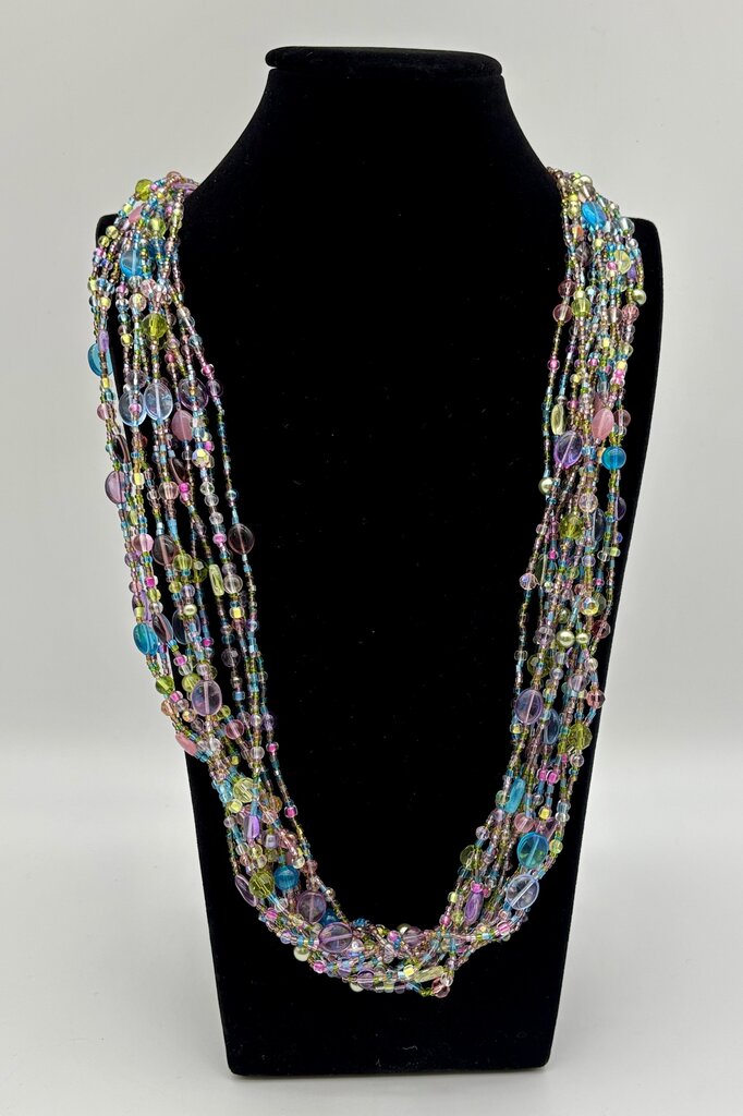 Joan Rivers Mulit Strand Pastel Czech Republic Beads /j