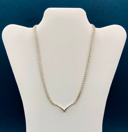 OTC Italy Sterling Silver 16” V-Neck Necklace /b