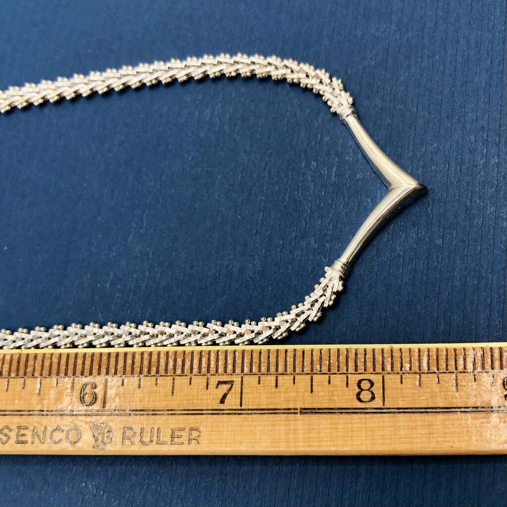 OTC Italy Sterling Silver 16” V-Neck Necklace /b