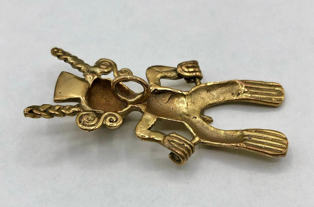 Central Caribbean Brass Shaman Diety Effigy Pendant /b