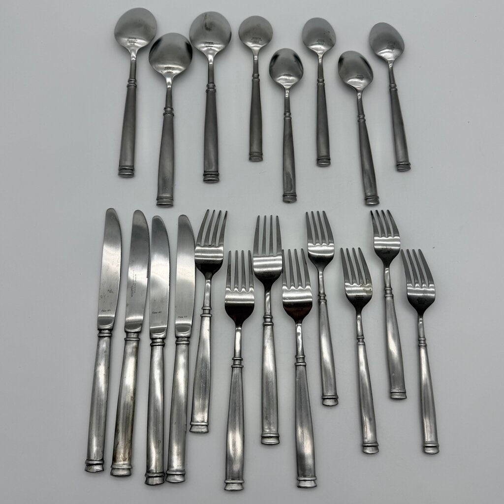 Hampton Silversmiths Avignon 1 Satin Sainless Flatware 20 Piece Lot /cb