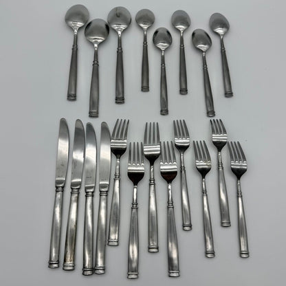 Hampton Silversmiths Avignon 1 Satin Sainless Flatware 20 Piece Lot /cb