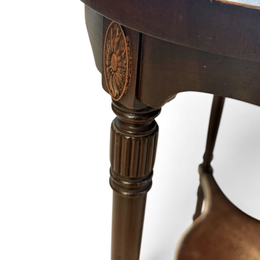 Dark Stained Victorian Mahogany Clover Side Table