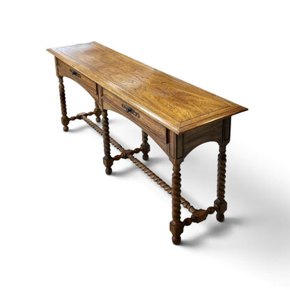 Hekman Oak 2 Drawer Foyer Table