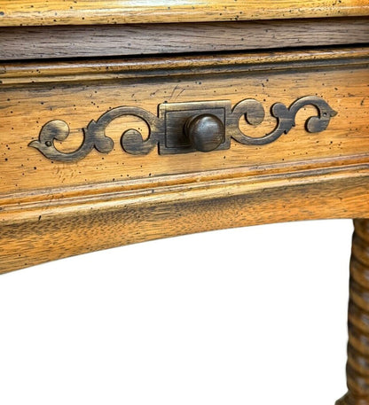 Hekman Oak 2 Drawer Foyer Table
