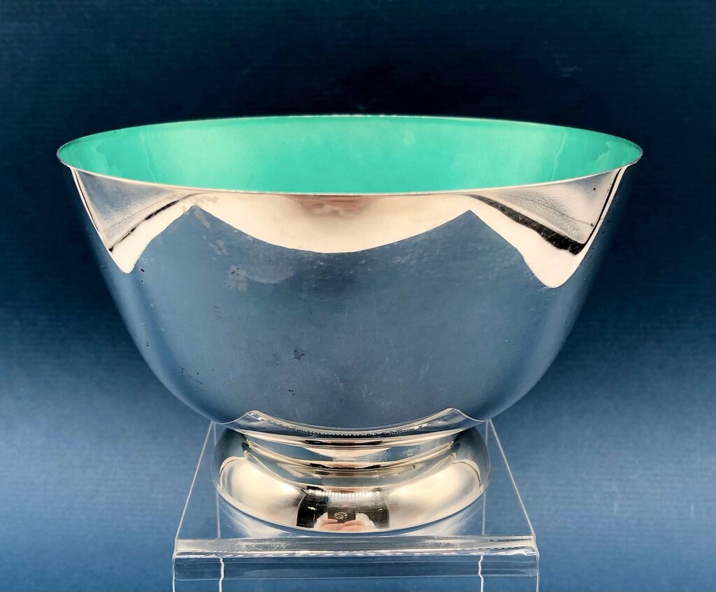Towle #46 Turquoise Enameled Sterling Silver Bowl /b