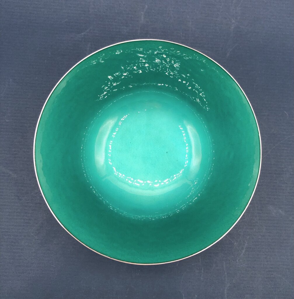 Towle #46 Turquoise Enameled Sterling Silver Bowl /b