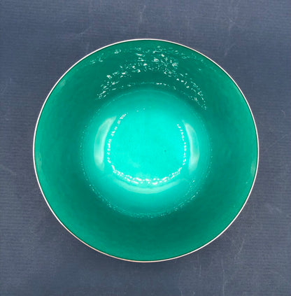 Towle #46 Turquoise Enameled Sterling Silver Bowl /b