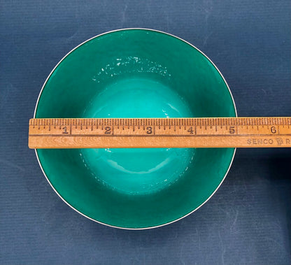 Towle #46 Turquoise Enameled Sterling Silver Bowl /b