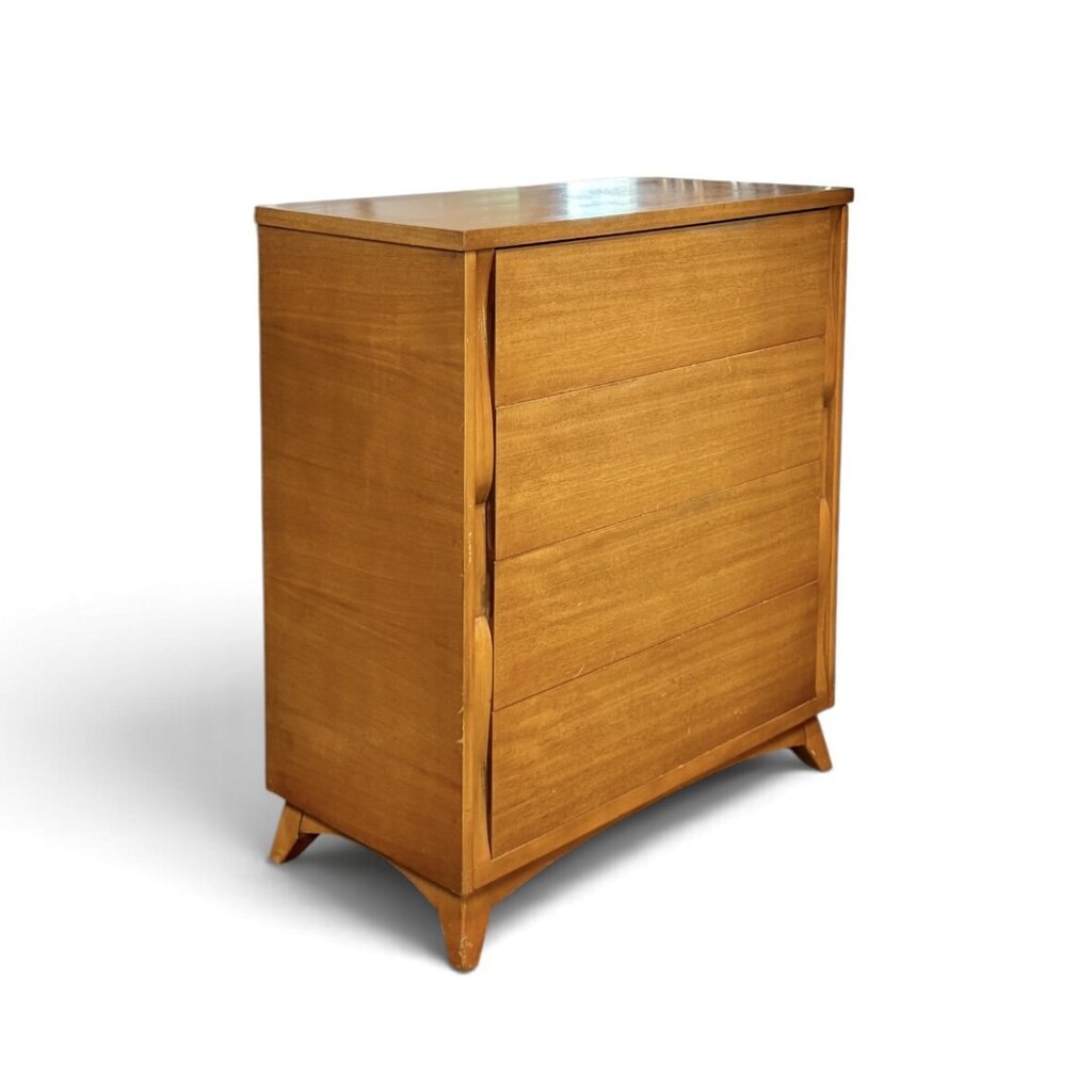 Tri-Bond Furniture Oak Tall 4 Drawer Dresser