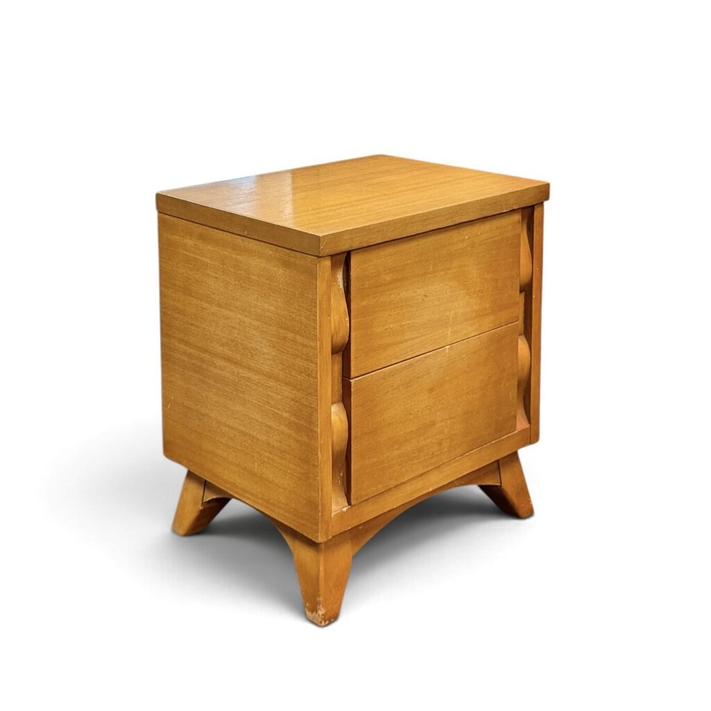 Tri-Bond Furniture Oak 2 Drawer Nightstand