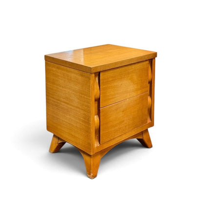 Tri-Bond Furniture Oak 2 Drawer Nightstand