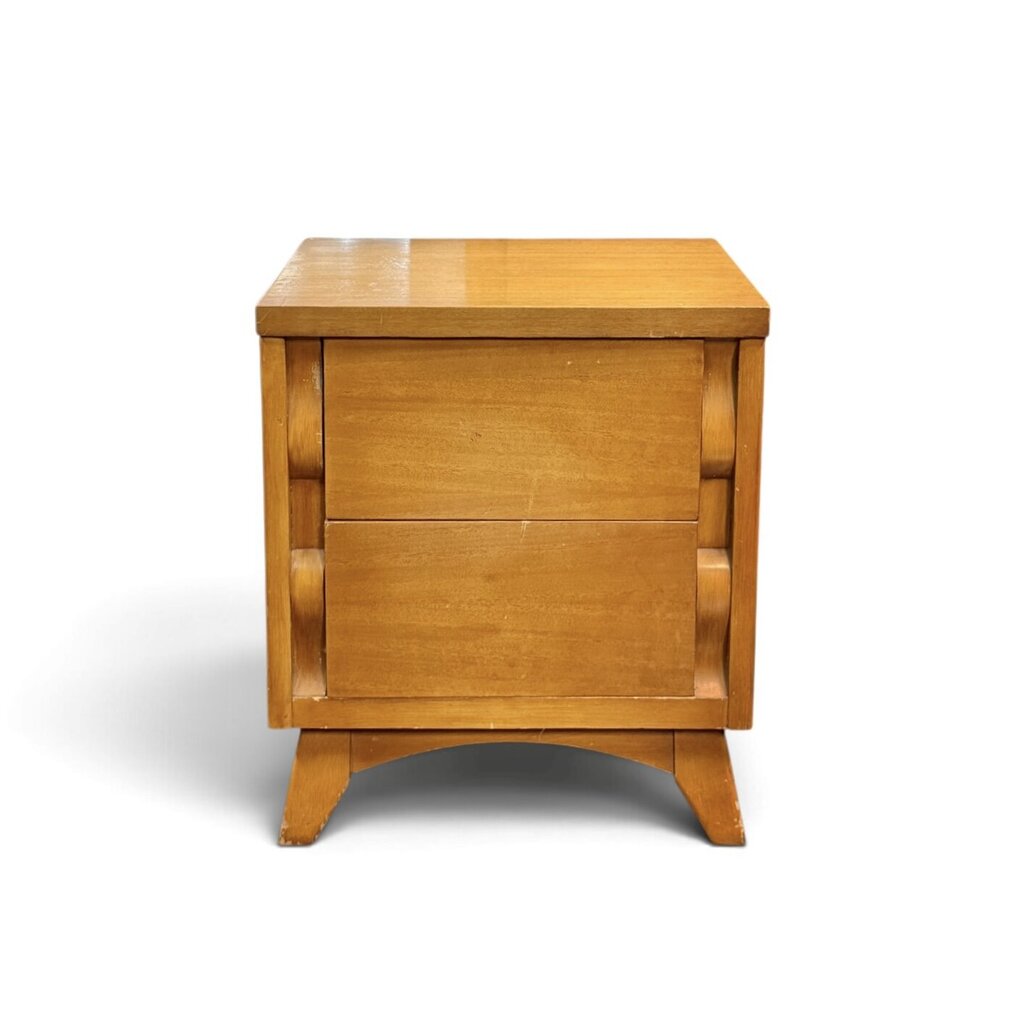 Tri-Bond Furniture Oak 2 Drawer Nightstand