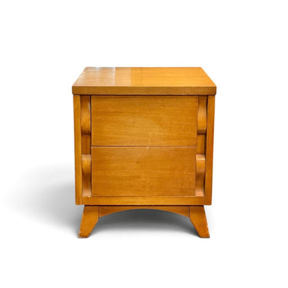 Tri-Bond Furniture Oak 2 Drawer Nightstand